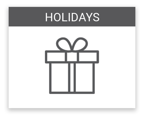 HOLIDAYS